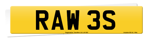 Registration number RAW 3S